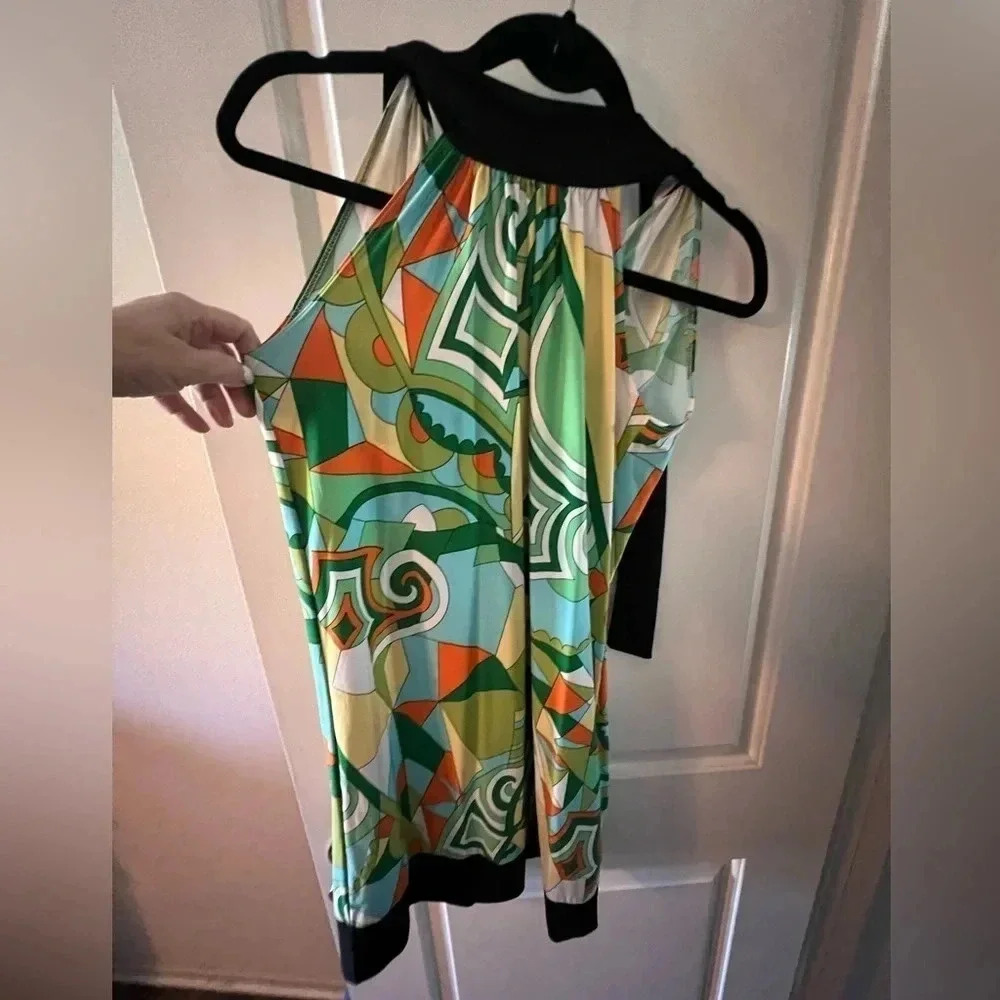 Retro vintage halter top mini dress with neck tie. By Blush Clothing.